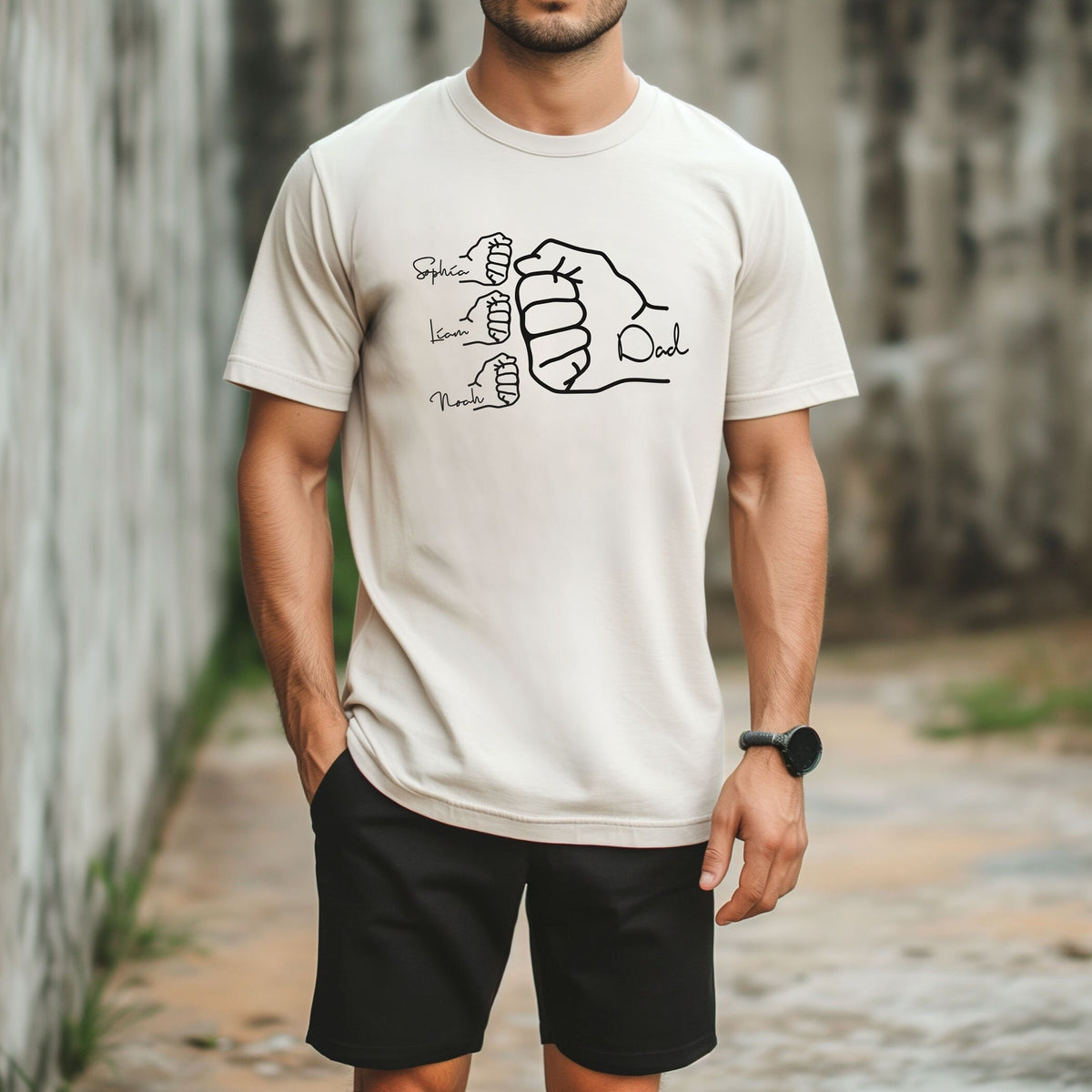 Custom Dad Shirt with Kids Names - Personalized Father's Day Shirt - Father's Day Gift - Dad Kids Names T-Shirt - Custom Grandpa Shirt