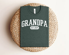 Grandpa Est. 2025 Shirt - Gift for Grandpa - Minimalistic Grandpa Shirt - Father's Day Gift - New Grandpa Shirt - Grandparent Announcement