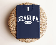 Grandpa Est. 2025 Shirt - Gift for Grandpa - Minimalistic Grandpa Shirt - Father's Day Gift - New Grandpa Shirt - Grandparent Announcement