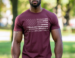Husband Daddy Protector Hero Shirt - Father's Day Shirt - Patriot Dad Shirt - American Flag Dad Shirt - Gift for Husband - Father's Day Gift