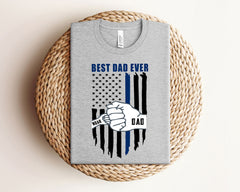 Custom Dad Shirt with Kid Name - Personalized Best Dad Ever T-Shirt - Father's Day Gift - Dad and Me Outfit - Father's Day Shirt