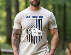 Custom Dad Shirt with Kid Name - Personalized Best Dad Ever T-Shirt - Father's Day Gift - Dad and Me Outfit - Father's Day Shirt