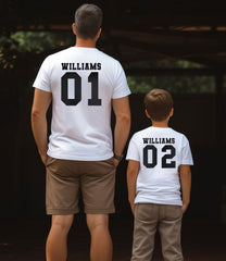 Personalized Dad Shirt - Dad and Me Matching Outfit - Father's Day Gift - Father's Day Shirt - Last Name Custom Shirt- Custom Dad and Me Tee