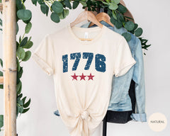 1776 Shirt - 4th of July Shirt - Distressed 1776 Tee - Retro USA T-Shirt - Patriotic Tee - Independence Day Tee - 4th of July Gift