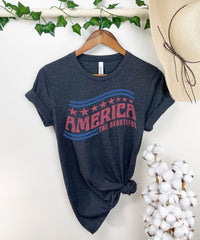 America The Beautiful T-Shirt - Retro America Tee - 4th Of July T-shirt- Independence Day Shirt - Vintage Shirt - Land of the Free Shirt