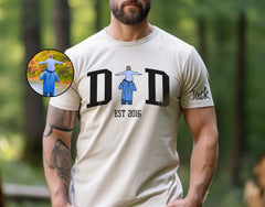 Dad Personalized Photo Shirt - Father Personalized Portrait Gift - Father's Day Shirt
