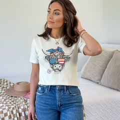 4th of July Patriotic Shirt - 4th of July Cow Shirt - Oh My Stars Cow T-Shirt - 4th of July Cowland Shirt - Cow Lover Tee - 4th of July Gift