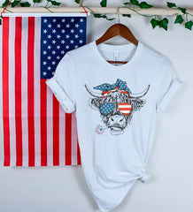4th of July Patriotic Shirt - 4th of July Cow Shirt - Oh My Stars Cow T-Shirt - 4th of July Cowland Shirt - Cow Lover Tee - 4th of July Gift