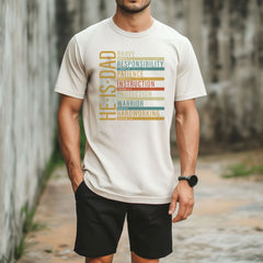 Christian Dad Shirt - Bible Dad Shirt - Brave Like David Warrior Like Joshua - Christian T-Shirt - Father's Day Gift - He is Brave Dad Shirt