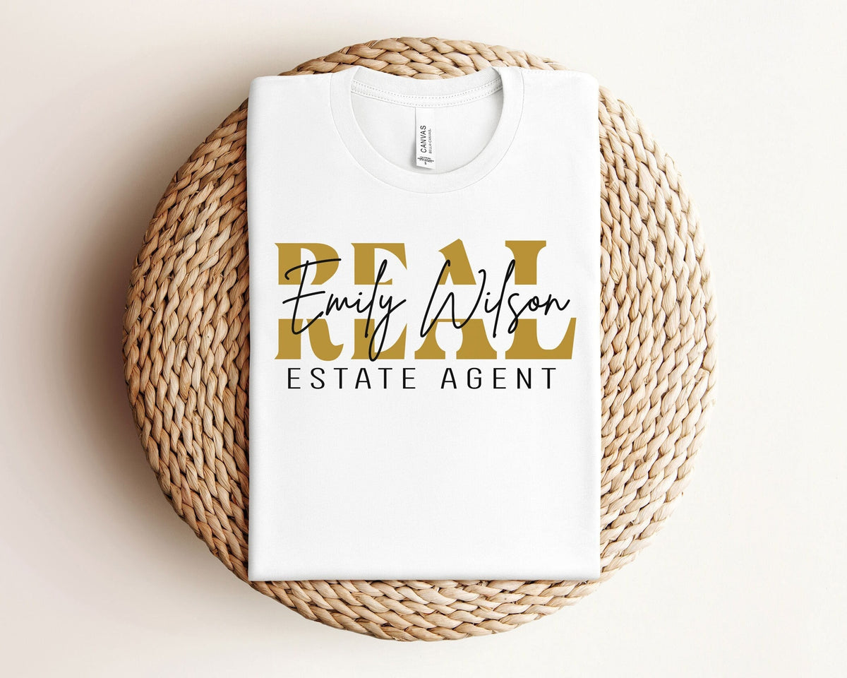 Custom Real Estate T-Shirt - Personalized Realtor Shirt - Real Estate Gift - Realtor Life Gift - Realtor Squad Shirt - Real Estate Marketing