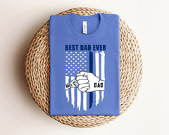 Custom Dad Shirt with Kid Name - Personalized Best Dad Ever T-Shirt - Father's Day Gift - Dad and Me Outfit - Father's Day Shirt