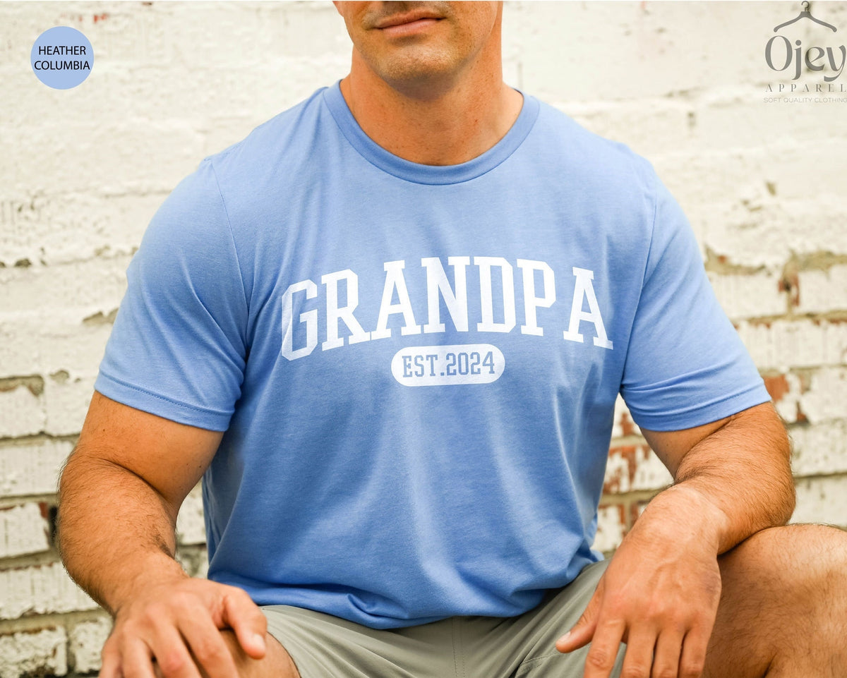 Grandpa Est. 2025 Shirt - Gift for Grandpa - Minimalistic Grandpa Shirt - Father's Day Gift - New Grandpa Shirt - Grandparent Announcement