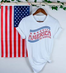 America The Beautiful T-Shirt - Retro America Tee - 4th Of July T-shirt- Independence Day Shirt - Vintage Shirt - Land of the Free Shirt