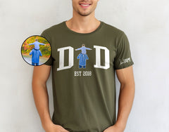 Dad Personalized Photo Shirt - Father Personalized Portrait Gift - Father's Day Shirt
