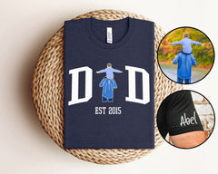 Dad Personalized Photo Shirt - Father Personalized Portrait Gift - Father's Day Shirt