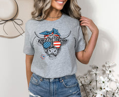 4th of July Patriotic Shirt - 4th of July Cow Shirt - Oh My Stars Cow T-Shirt - 4th of July Cowland Shirt - Cow Lover Tee - 4th of July Gift