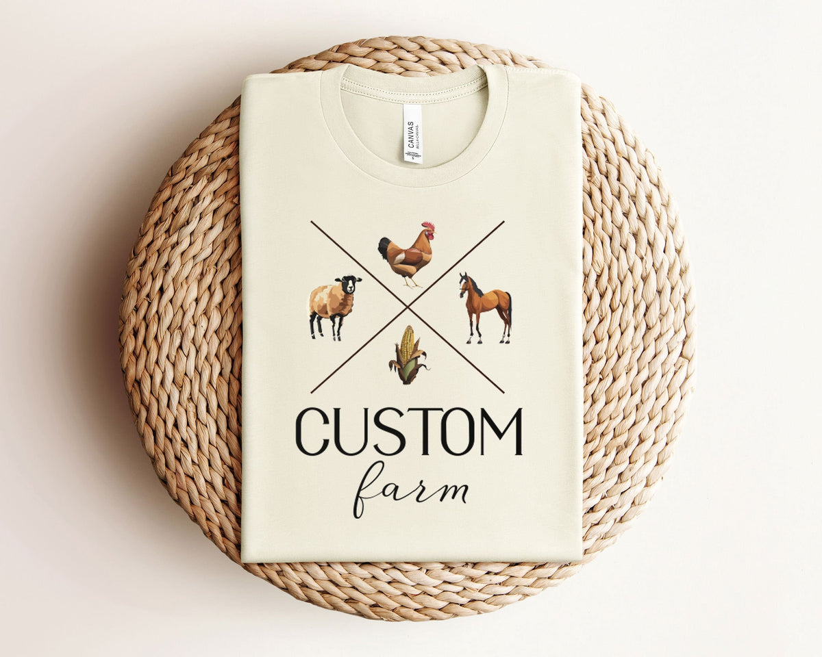 Custom Farm T-Shirt - Personalized Farm Name Tee - Farm Life Gift - Life Is Better On The Farm Shirt - Farmer Gift - Country Farmhouse Shirt
