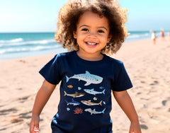 Sharks T-Shirt - Shark Species Shirt - Watercolor Shark Tee - Ocean Sea Animal T-Shirt - Marine Life  - Shark Lover Gift - Shark Graphic Tee