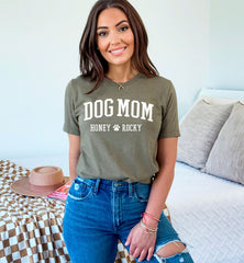 Custom Dog Mom T-Shirt - Personalized Dog Name Tee - Dog Lover Gift - Dog Mama Shirt - New Dog Mom Gift - Dog Owner Tee - Fur Mom Shirt