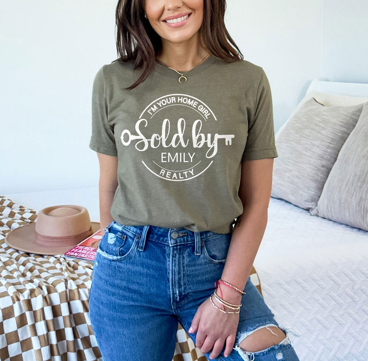 Custom Sold By T-Shirt - I'm Your Home Girl Shirt - Personalized Realtor Tee - Real Estate Agent Gift - Realtor Life  Gift - Realtor Gift