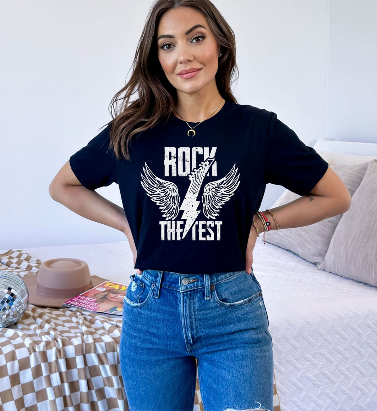 Rock The Test T-Shirt - Test Day Shirt - Funny Teacher Tee - Testing Teacher Shirt - STAAR Testing Gift - Exam Motivation Shirt