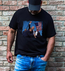 Iconic Trump Stand Up Shirt, Distressed Iconic Trump Image and Took A Bullet for America Shirt, Fight For Freedom, Trump Pennsylvania Shirt