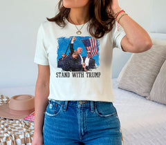 Trump for President 2024 T-Shirt - Stand With Trump Shirt - MAGA T-Shirt - Support Trump Tee - Trump Campaign Shirt - Election 2024 Tee