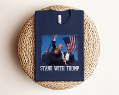 Trump for President 2024 T-Shirt - Stand With Trump Shirt - MAGA T-Shirt - Support Trump Tee - Trump Campaign Shirt - Election 2024 Tee