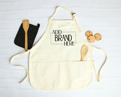 Custom Logo Apron, Personalized Apron for Chefs, Bakers, and Crafters, High-Quality Customizable Kitchen and Craft Apron for Companies