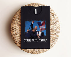 Trump for President 2024 T-Shirt - Stand With Trump Shirt - MAGA T-Shirt - Support Trump Tee - Trump Campaign Shirt - Election 2024 Tee