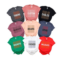 Custom School Mascot Shirts, College Spirit Tees, Personalized Mascot Shirts, Custom College Sports T-shirts for Teacher, Students and Staff