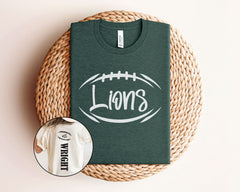 Custom Football T-Shirt -  Front and Back Personalized Shirt - Personalized Football Team T-Shirt - Football Mom Tee - Game Day Shirt