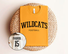 Custom Football T-Shirt -  Front and Back Personalized Shirt - Name and Number Football Team Shirt - Football Mom Tee - Sports Team Gift