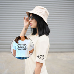Custom Football T-Shirt -  Front and Sleeve Personalized Shirt - Team Name and Number Football Tee - Football Mom Gift - Game Day Shirt