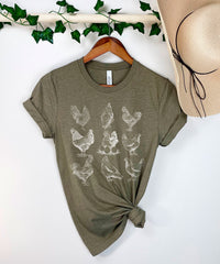 Chickens T-Shirt - Retro Chicken Shirt - Farmer Tee- Chicken Girl Gift - Vintage Hen Shirt - Rooster Tee - Farmer Gift - Chicken Mom Shirt