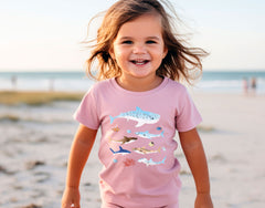 Sharks T-Shirt - Shark Species Shirt - Watercolor Shark Tee - Ocean Sea Animal T-Shirt - Marine Life  - Shark Lover Gift - Shark Graphic Tee