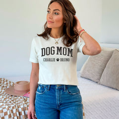 Custom Dog Mom T-Shirt - Personalized Dog Name Tee - Dog Lover Gift - Dog Mama Shirt - New Dog Mom Gift - Dog Owner Tee - Fur Mom Shirt