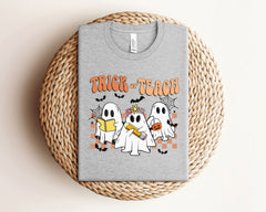 Trick Or Teach Halloween Shirt - Halloween Teacher Shirt - Funny Halloween Teacher Tee - Fall Teacher Shirt - Spooky Teacher Tee