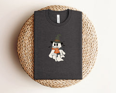 Ghost Reading T-Shirt - Spooky Cat Shirt - Spooky Season Tee - Spooky Cat Ghost Shirt - Halloween Teacher T-Shirt - Halloween Cat Shirt