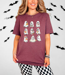 Ghosts Reading Books T-Shirt - Literary Ghost Tee -  Bookish Ghost Shirt - Spooky Book Shirt - Halloween Book Lover Gift - Librarian Shirt