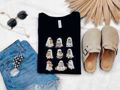 Ghosts Reading Books T-Shirt - Literary Ghost Tee -  Bookish Ghost Shirt - Spooky Book Shirt - Halloween Book Lover Gift - Librarian Shirt