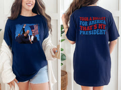 Iconic Trump Stand Up Shirt, Distressed Iconic Trump Image and Took A Bullet for America Shirt, Fight For Freedom, Trump Pennsylvania Shirt