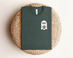 Ghost Boba Coffee Shirt - Coffee Lover Gift - Spooky Ghost Tee - Fall Shirt -  Spooky Season Gift - Fall Coffee T-Shirt - Halloween Tee