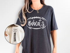 Custom Football T-Shirt -  Front and Back Personalized Shirt - Personalized Football Team T-Shirt - Football Mom Tee - Game Day Shirt