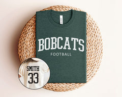 Custom Football T-Shirt -  Front and Back Personalized Shirt - Name and Number Football Team Shirt - Football Mom Tee - Sports Team Gift