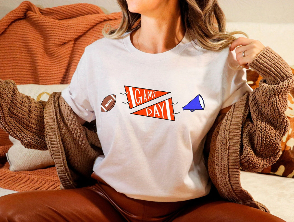 Game Day Football T-Shirt - Football Season Tee - Sports Gift - Football Mom Shirt - Football Fan Tee - Touchdown Shirt - Game Day Shirt