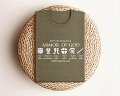 Put On The Full Armor of God Shirt - Man of God T-Shirt - Women of Faith Tee - Ephesians Shirt - Christian Shirt - Religious Shirt