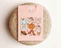 Fall Vibes T-Shirt - Cozy Fall Tee - Tis The Season Gift - Fall Pumpkin Shirt - Pumpkin Patch Tee - Fall Coffee Shirt - Autumn Leaves Tee