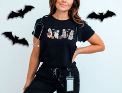 Ghost Nurse T-Shirt - Spooky Nurse Tee - Halloween Nurse Shirt - Cute Nurse Shirt - Boo Nurse Crew Shirt - Halloween Nurse Gift