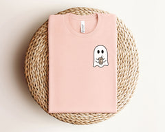 Ghost Boba Coffee Shirt - Coffee Lover Gift - Spooky Ghost Tee - Fall Shirt -  Spooky Season Gift - Fall Coffee T-Shirt - Halloween Tee
